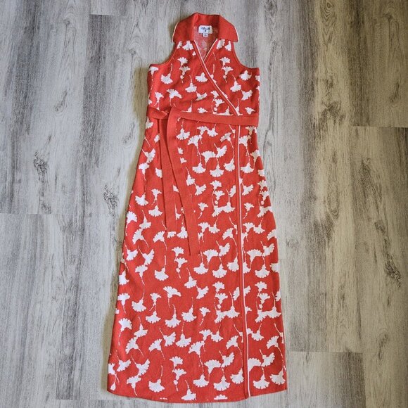 Diane Von Furstenberg for Target Ginkgo Wrap Dress DVF Womens S Sleeveless Midi - Picture 5 of 15